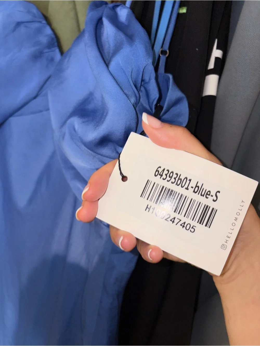 Hello Molly Blue Satin Dress
